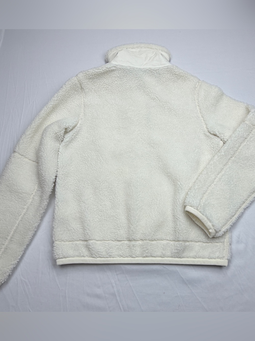 Polo Ralph Lauren Leather-Trim Sherpa Fleece Jacket in Cream Color - Picture 2 of 15